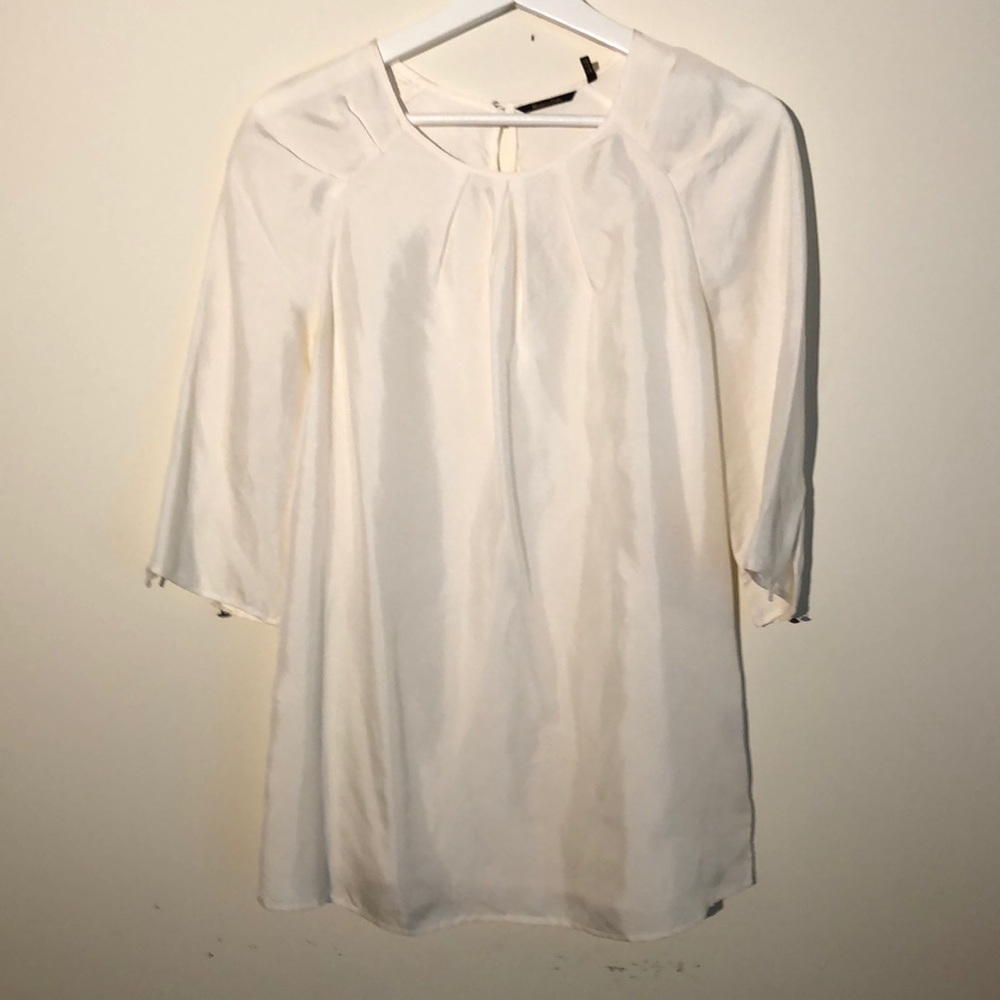 Massimo Dutti white silk blouse top size 4